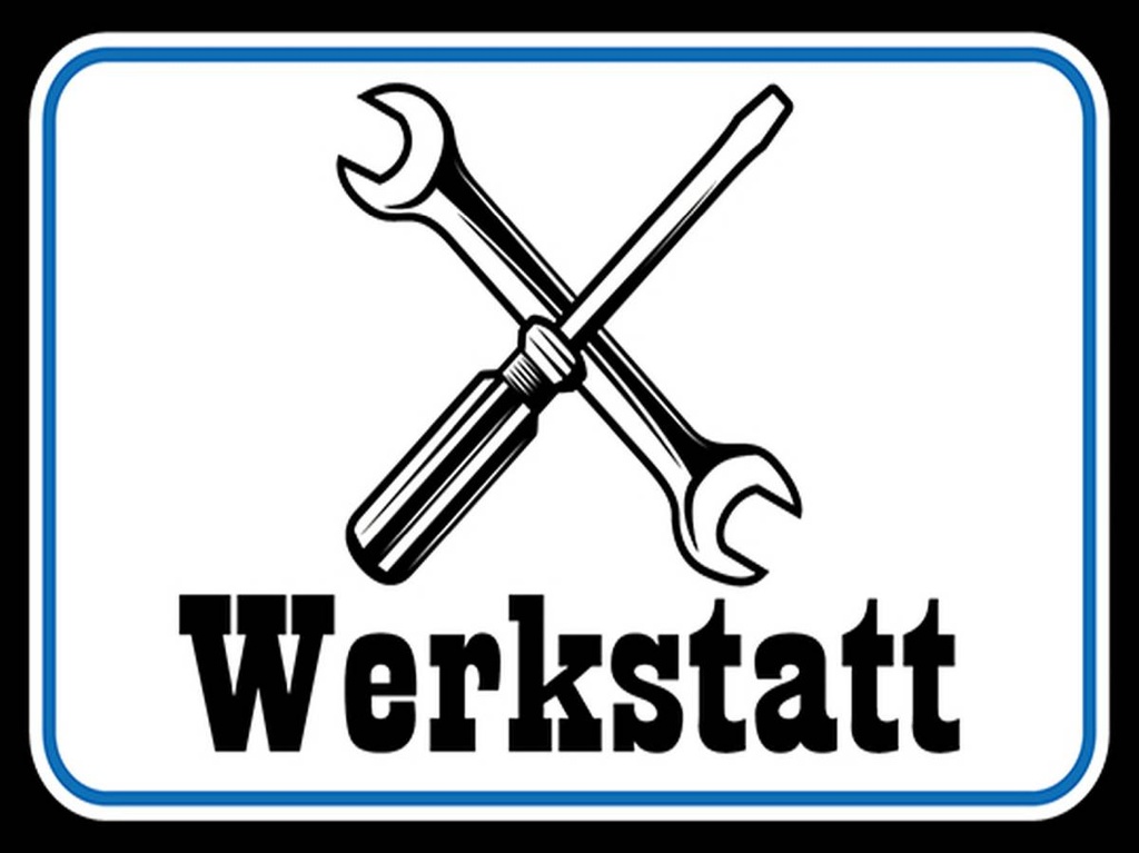 Holzschild 30x40 cm Werkstatt Reparatur