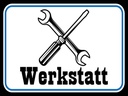 Holzschild 30x40 cm Werkstatt Reparatur