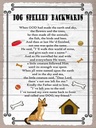 Holzschild 40x30 cm Dog spelled backwards my friend