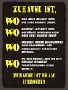 Holzschild 40x30 cm Zuhause ist wo Leben und Liebe