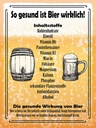 Holzschild 40x30 cm so gesund ist Bier wirklich