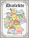 Holzschild 40x30 cm Dialekte Karte Bundesländer