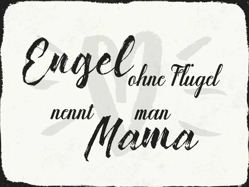 Holzschild 30x40 cm Engel ohne Flügel Mama Herz