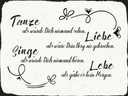 Holzschild 30x40 cm tanze liebe singe lebe als gäbe