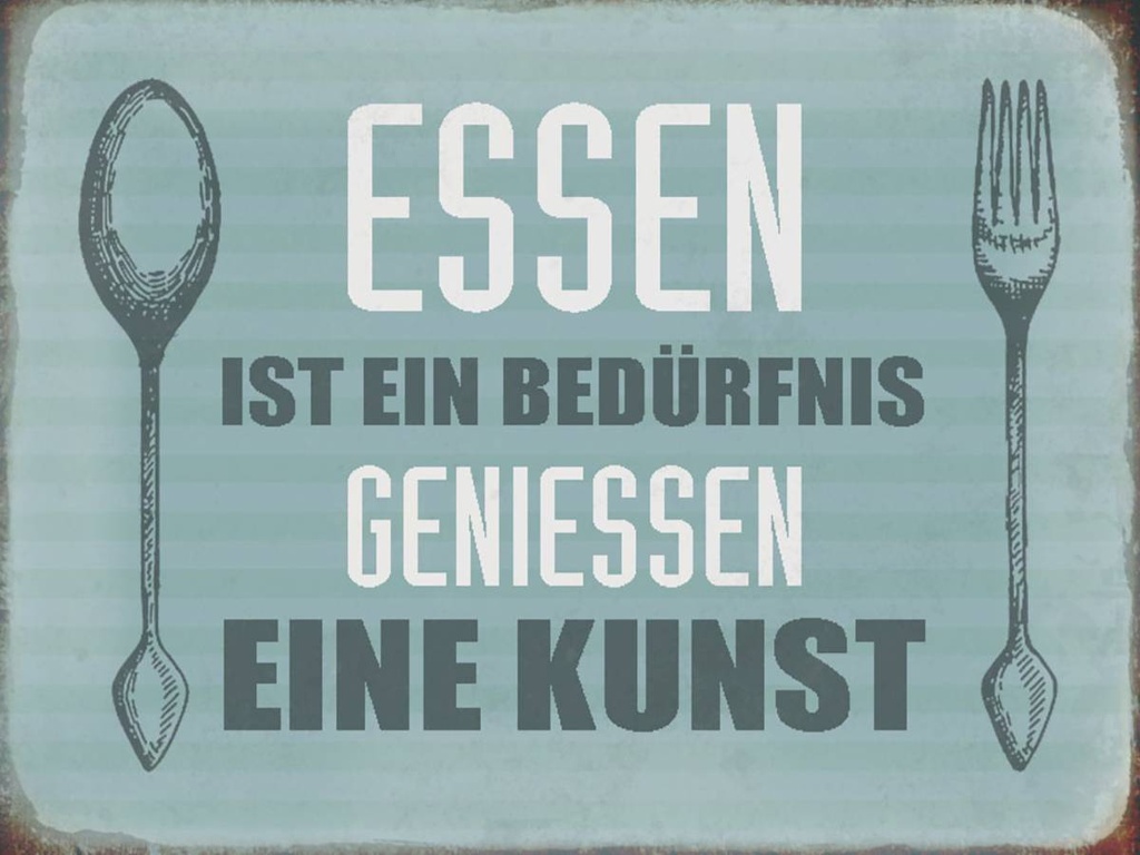 Holzschild 30x40 cm Essen ist eine