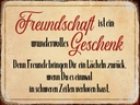 Holzschild 30x40 cm Freundschaft ist ein
