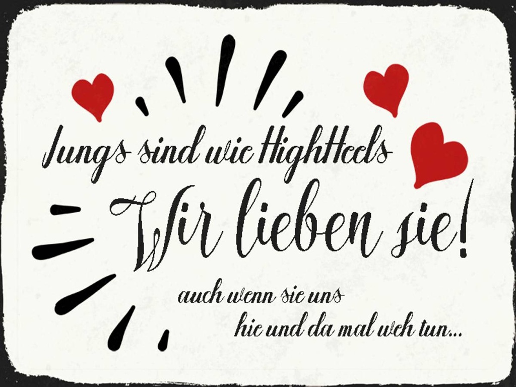 Holzschild 30x40 cm Jungs sind wie Highheels wir