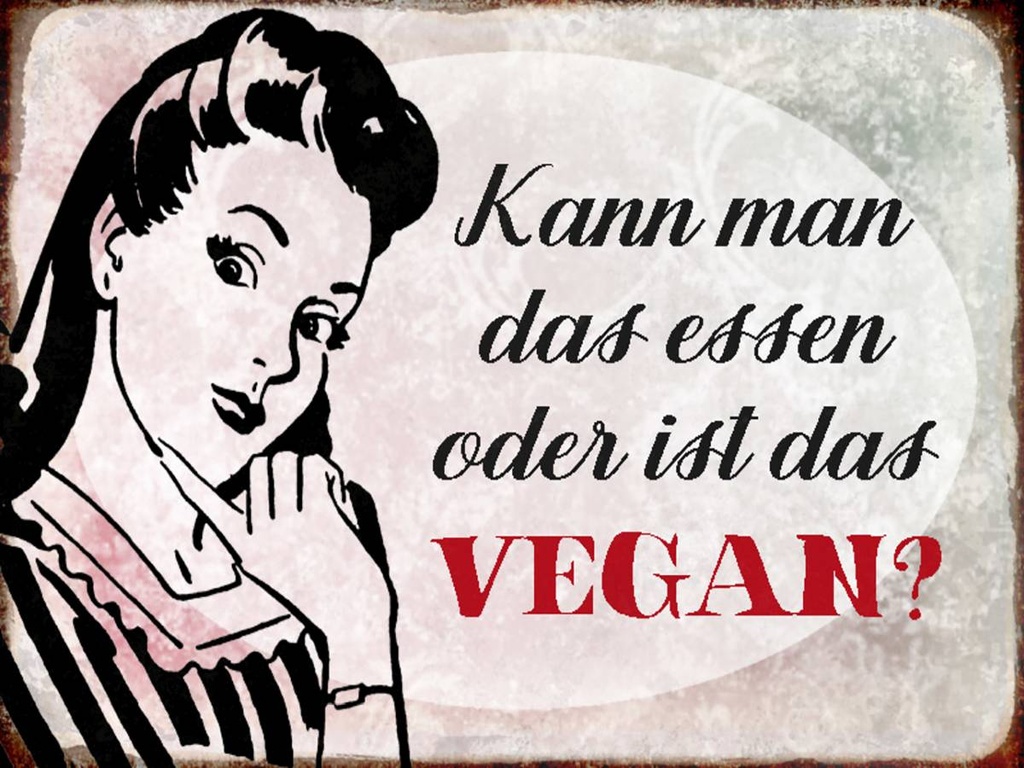 Holzschild 30x40 cm Retro kann man das essen ist das Vegan
