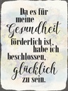 Holzschild 40x30 cm Gesundheit glücklich sein
