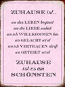 Holzschild 40x30 cm Zuhause ist es am schönsten