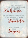 Holzschild 40x30 cm Zuhause Familie Segen