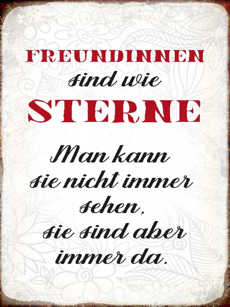 Holzschild 40x30 cm Freundinnen sind wie Sterne