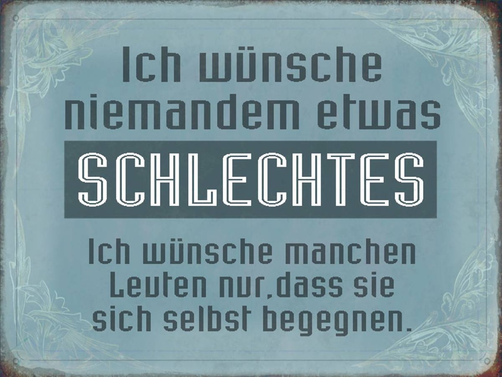 Holzschild 30x40 cm wünsche niemanden schlechtes
