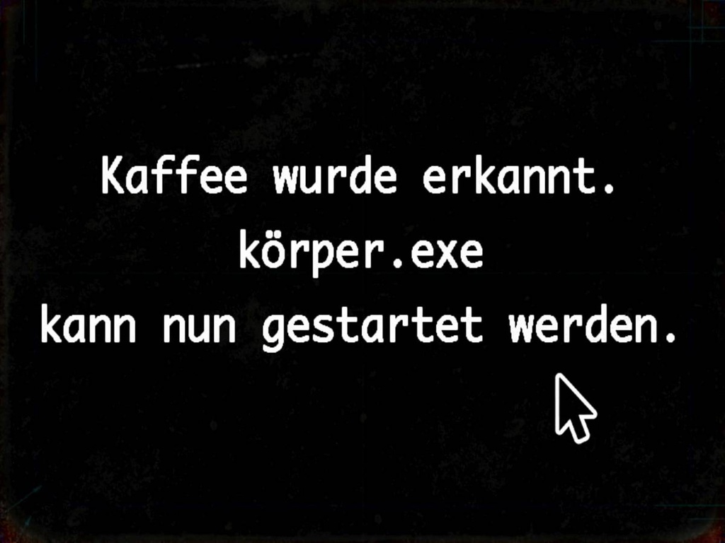 Holzschild 30x40 cm Kaffee wurde erkannt Körper.exe
