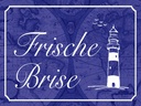 Holzschild 30x40 cm Frische Brise Meer Leuchtturm