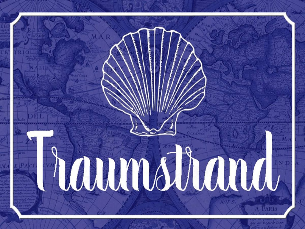 Holzschild 30x40 cm Traumstrand Meer Urlaub