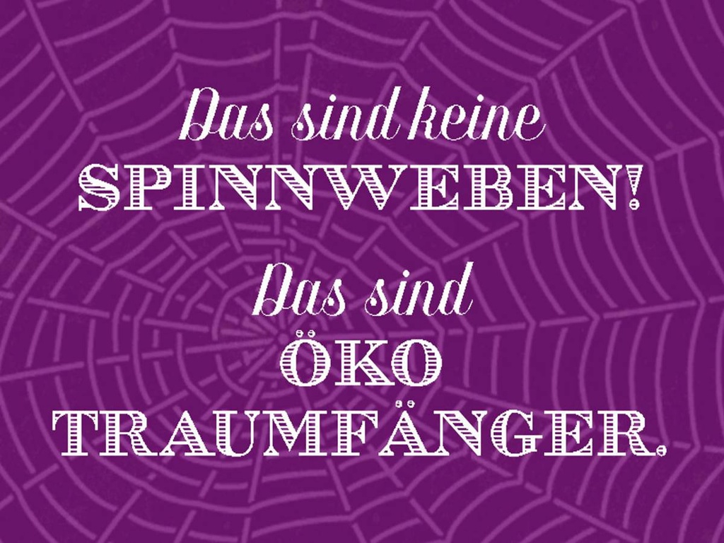 [LA-1790564-H] Holzschild 30x40 cm keine Spinnweben Öko Traumfänger