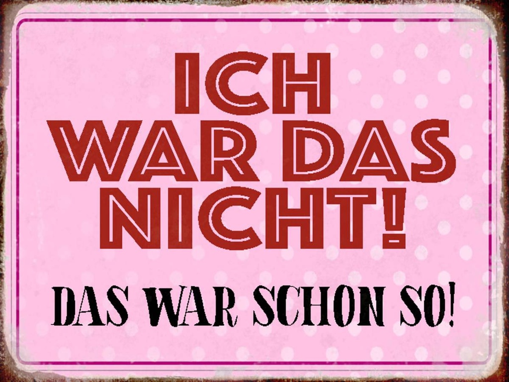 Holzschild 30x40 cm ich war das nicht das war schon