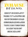 Holzschild 40x30 cm Zuhause ist da wo Liebe Herzen