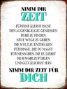Holzschild 40x30 cm nimm dir Zeit für dich glücklich