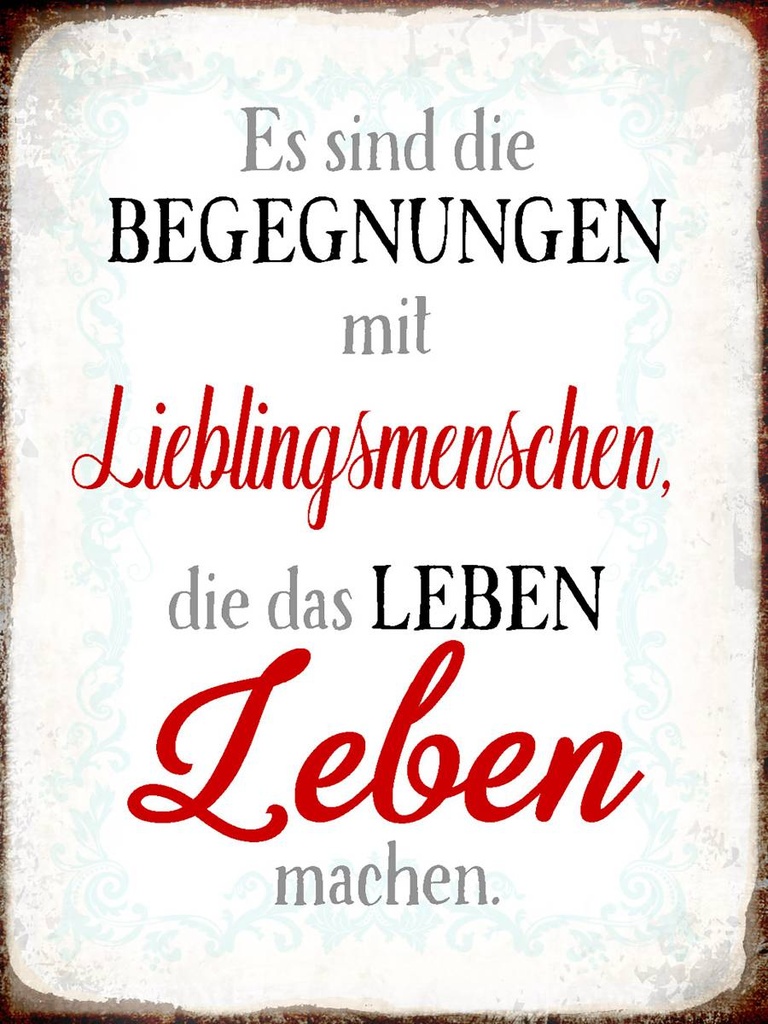 Holzschild 40x30 cm Begegnungen Lieblingsmenschen