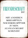 Holzschild 40x30 cm Freundschaft ist mit anderen
