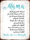Holzschild 40x30 cm Mama Danke dass es Dich gibt
