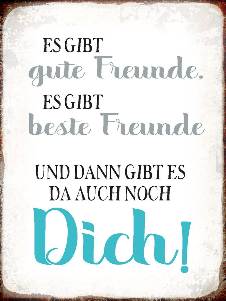 [LA-1790646-H] Holzschild 40x30 cm gibt gute Freunde auch noch Dich