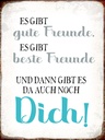 Holzschild 40x30 cm gibt gute Freunde auch noch Dich
