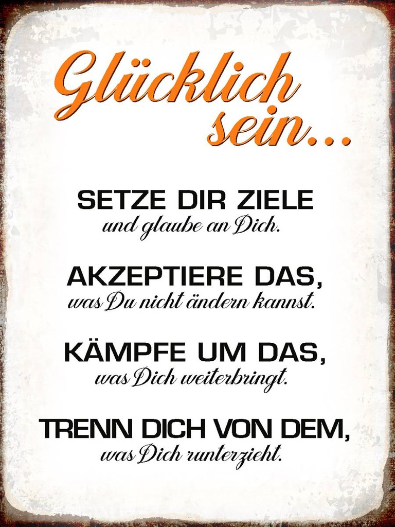 Holzschild 40x30 cm glücklich sein glaube an dich