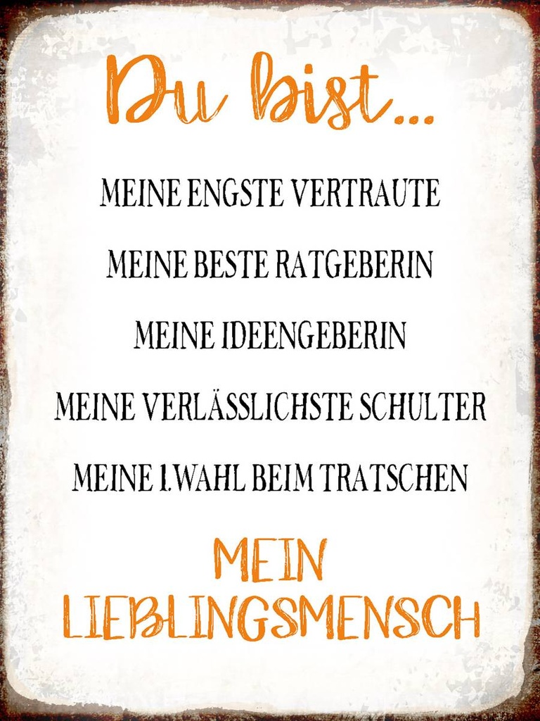 Holzschild 40x30 cm du bist mein Lieblingsmensch