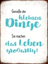 Holzschild 40x30 cm genieße kleine Dinge sie machen
