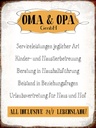 Holzschild 40x30 cm Oma Opa GmbH 24/7 lebenslang