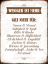Holzschild 40x30 cm weniger ist mehr gilt nicht für
