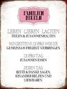 Holzschild 40x30 cm Familien Regeln leben lieben