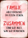 Holzschild 40x30 cm Familie lässt dich nie im Regen