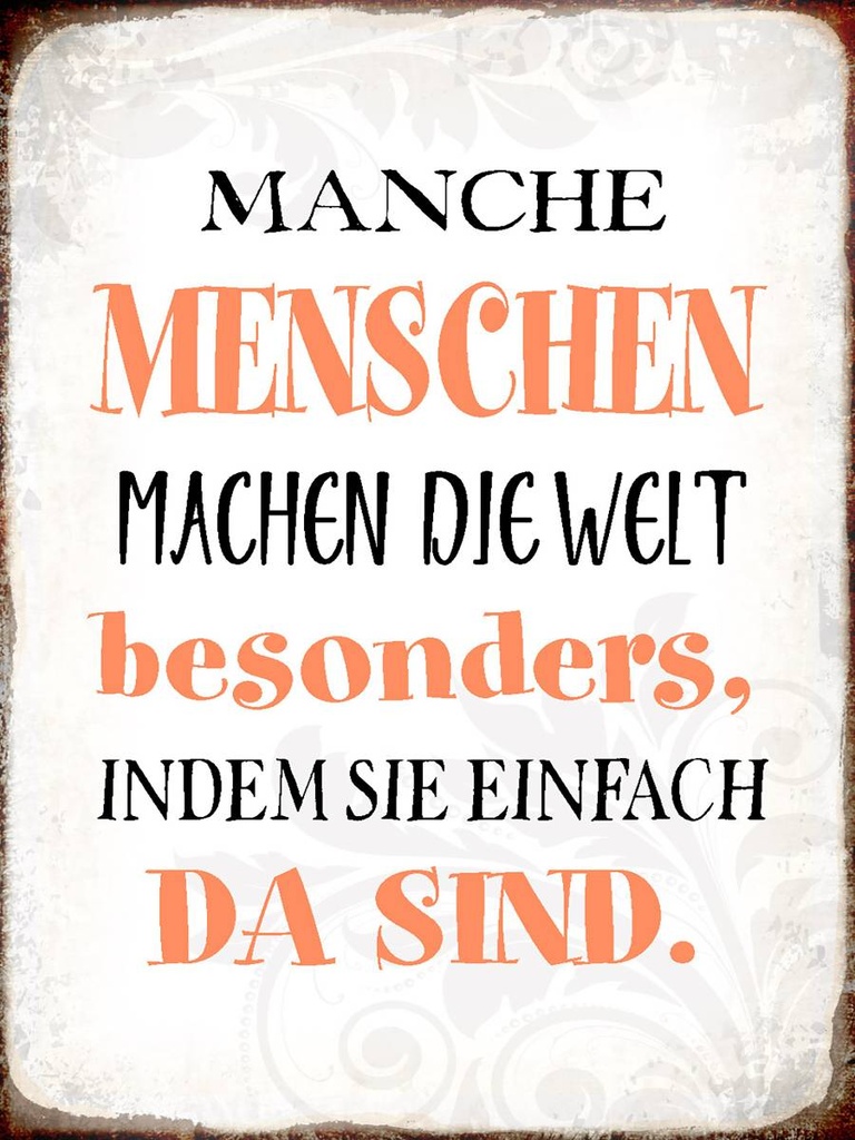 Holzschild 40x30 cm manche machen die Welt besonders