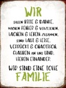 Holzschild 40x30 cm wir sind eine tolle Familie