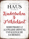 Holzschild 40x30 cm in diesem Haus Kinderlachen
