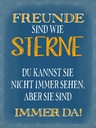 Holzschild 40x30 cm Freunde sind wie Sterne immer da