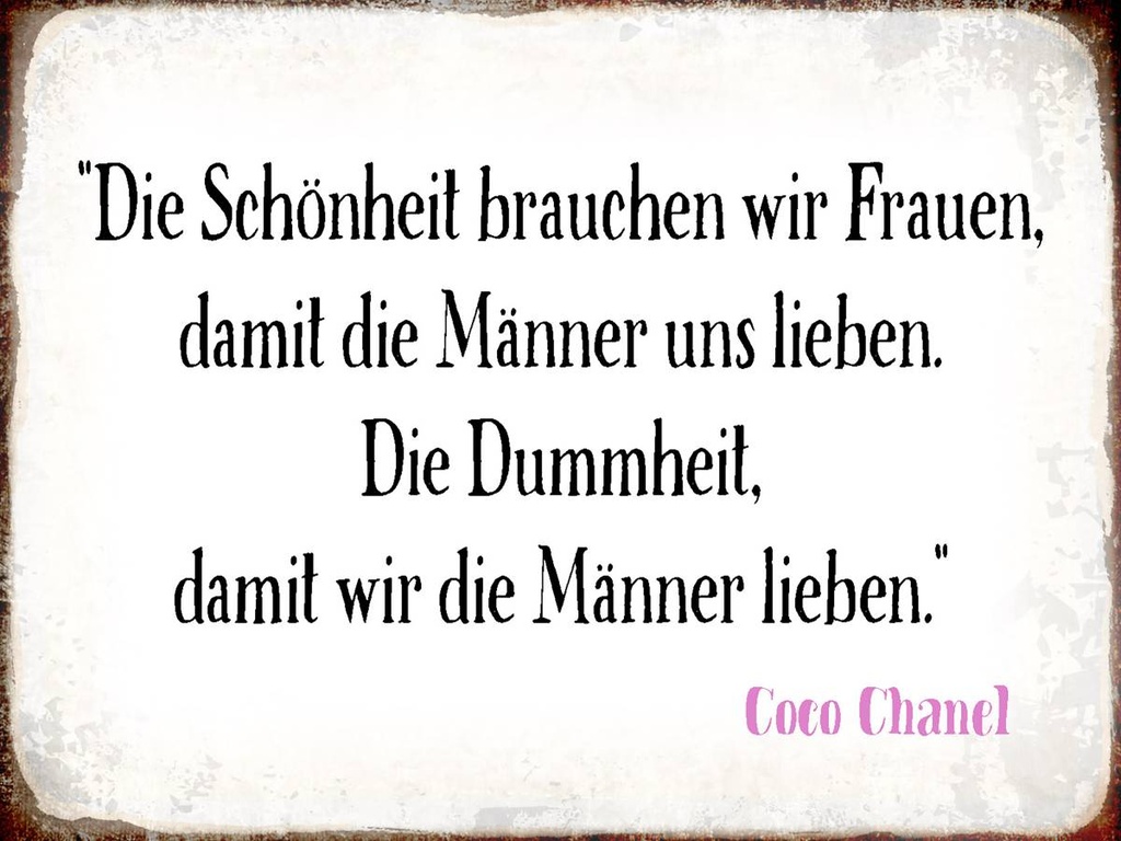Holzschild 30x40 cm Schönheit Frauen Dummheit Männer