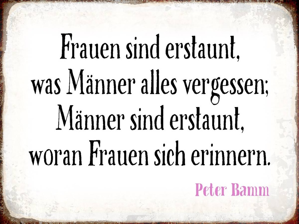 Holzschild 30x40 cm Frauen Männer sind erstaunt was