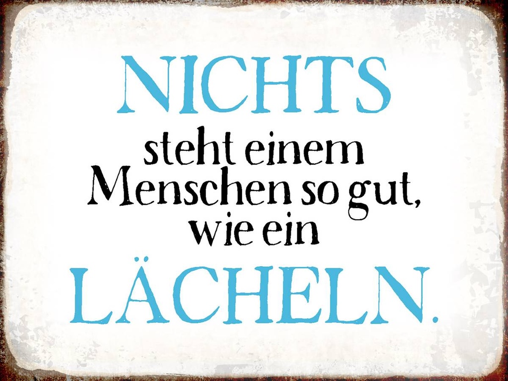 [LA-1790748-H] Holzschild 30x40 cm nichts steht so gut wie Lächeln