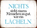Holzschild 30x40 cm nichts steht so gut wie Lächeln