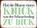 Holzschild 30x40 cm Blume Knick Schmetterling dick