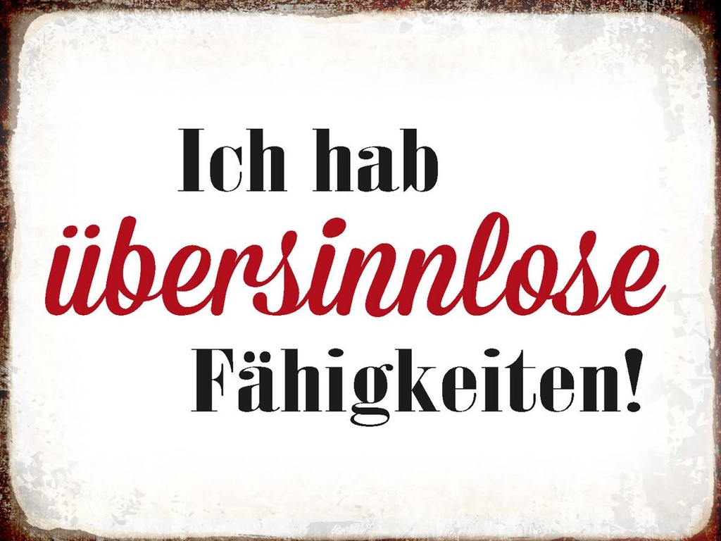 Holzschild 30x40 cm ich hab übersinnlose Fähigkeiten