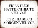 Holzschild 30x40 cm eigentlich hatte heute viel vor