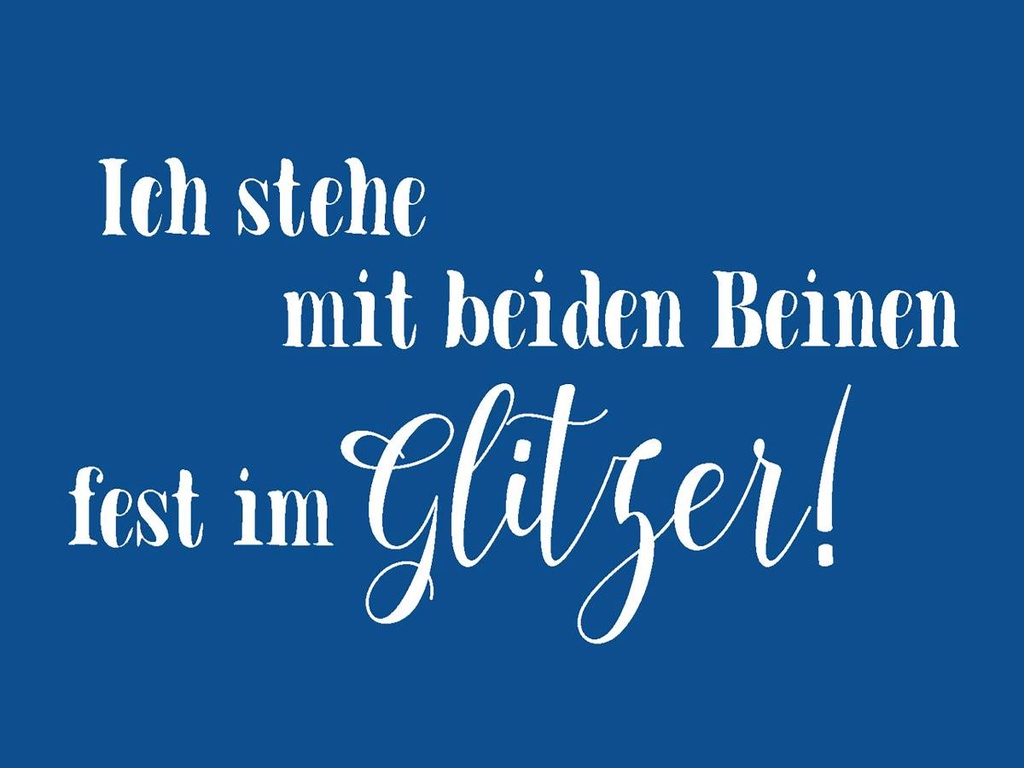 Holzschild 30x40 cm ich stehe mit fest im Glitzer