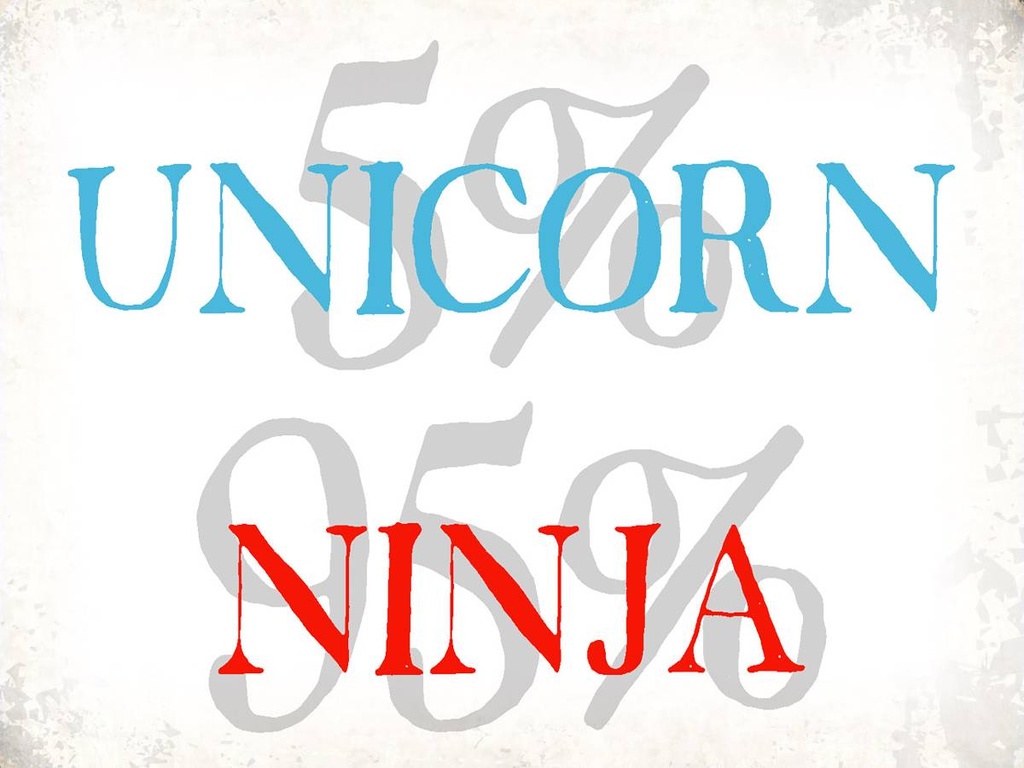 Holzschild 30x40 cm 5% unicorn 95% ninja