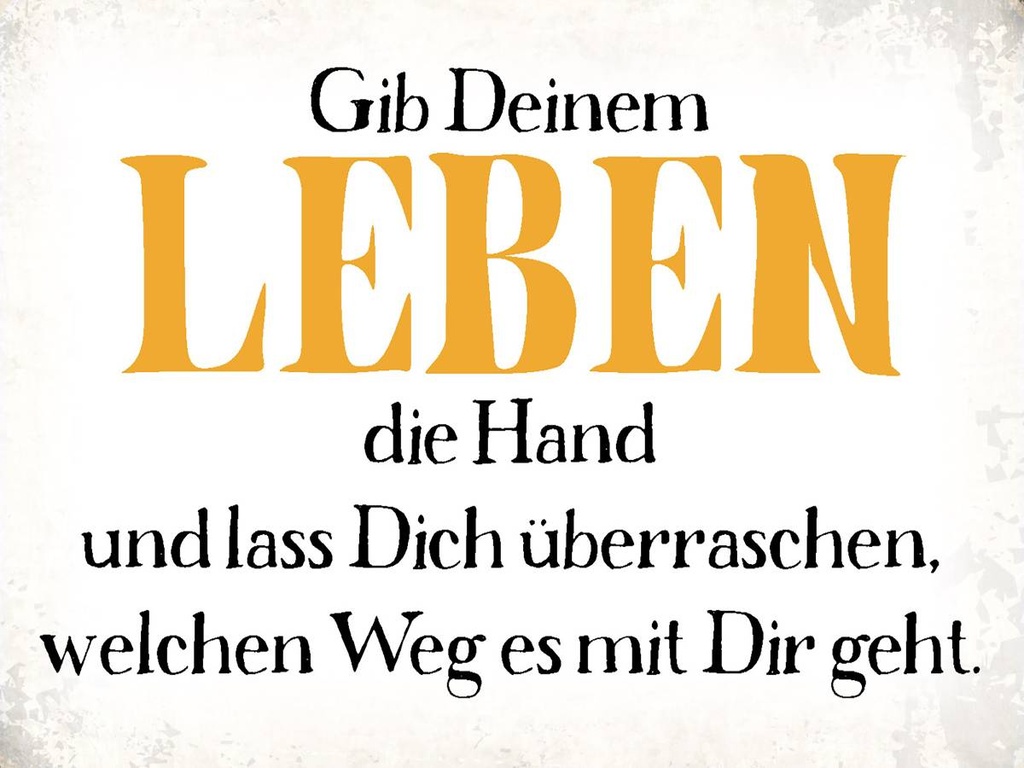 Holzschild 30x40 cm gib deinem Leben die Hand